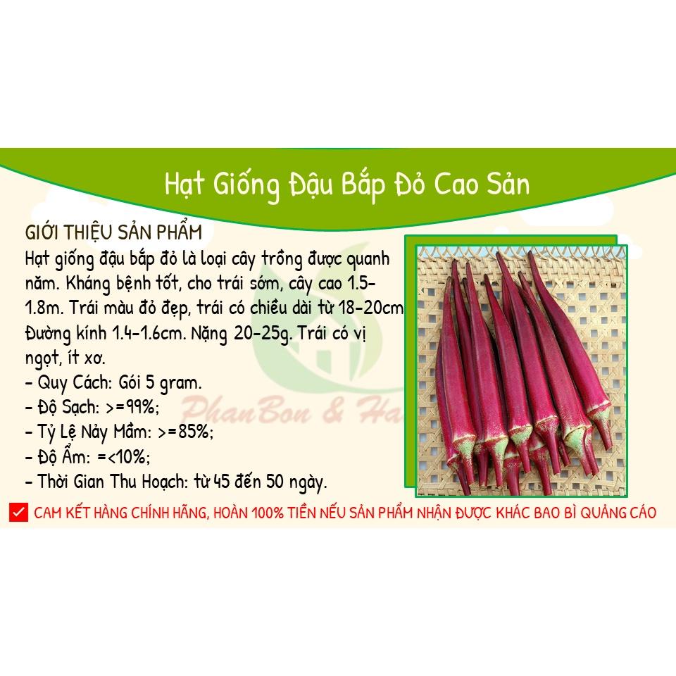 Hạt Giống Đậu Bắp Đỏ Cao Sản - Phú Nông Seeds - Shop Phân Bón và Hạt Giống