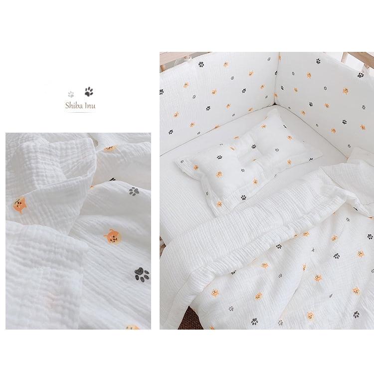 Combo quây, chăn ga &amp; gối vải RUNA KIDS - Chất liệu Cotton Organic cao cấp, mềm mịn, siêu thoáng khí cho bé