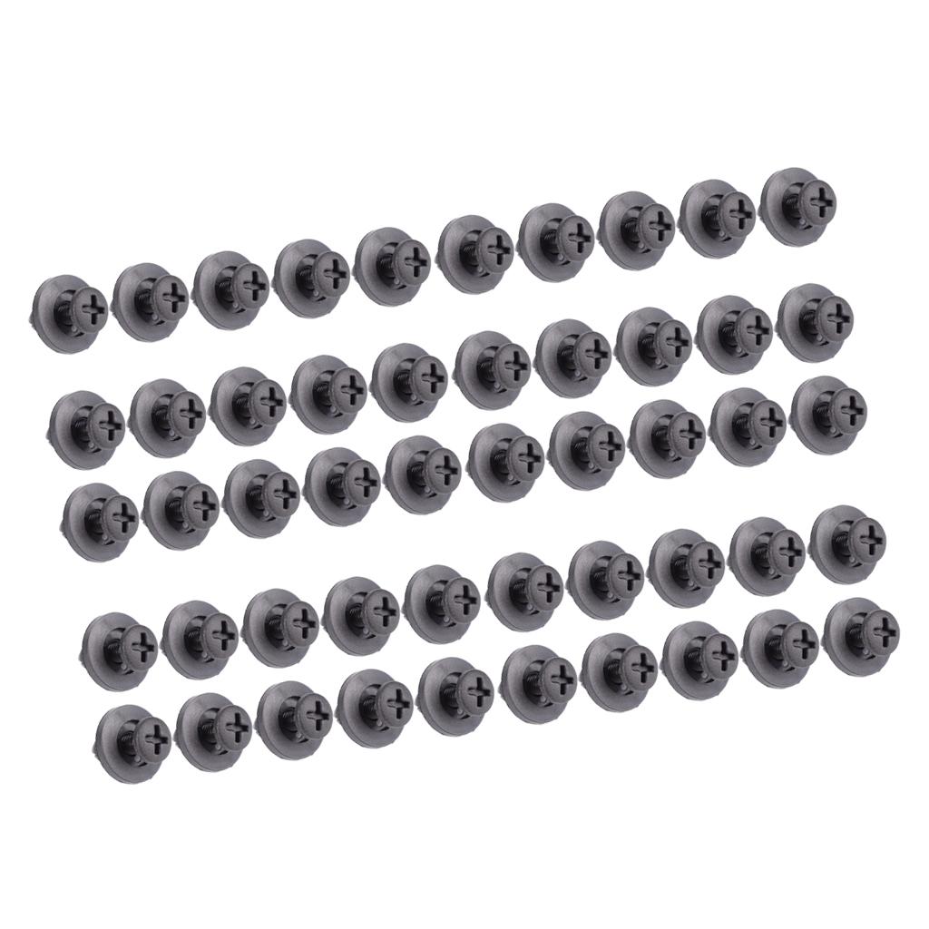 50pcs Plastic Panel Rivets Retainer Clips 1/4'' 6mm Diameter