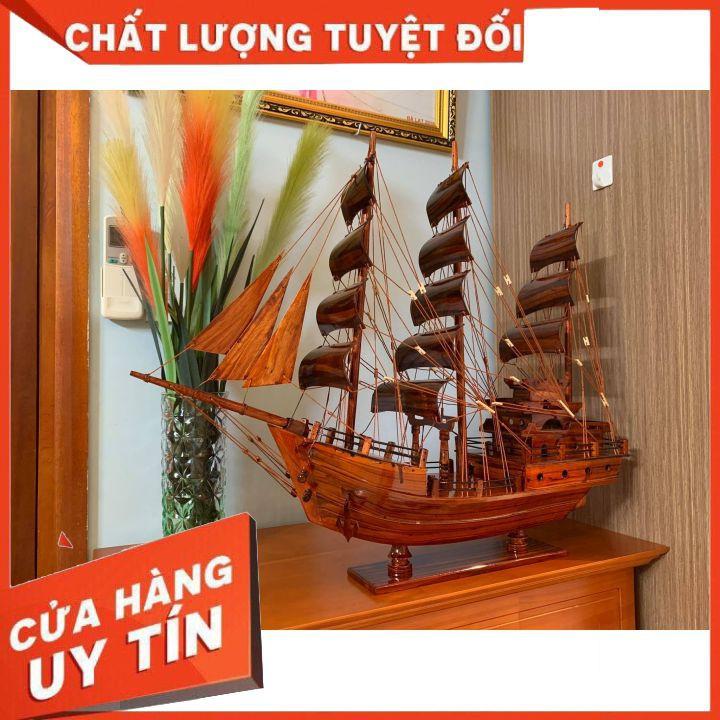 Mô Hình Thuyền Gỗ THÁI LAN Dài 80cm - Gỗ Tràm Bông Vàng