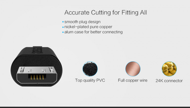 Dây cáp sạc Micro USB hiệu CHOETECH S-MT009 (sạc nhanh 2.4A, chất liệu cao cấp, chip sạc thông minh, dài 100CM) - Hàng chính hãng