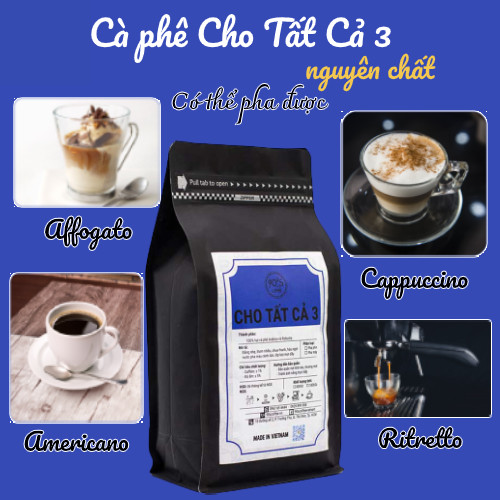 Cà Phê Rang Xay Nguyên Chất - 90S Coffee Vietnam | Cà Phê Cho Tất Cả 03 | Công Thức Phối: Arabica + Robusta | 100% Cà Phê Sạch | Đắng Nhẹ - Chua Nhiều - Hậu Ngọt