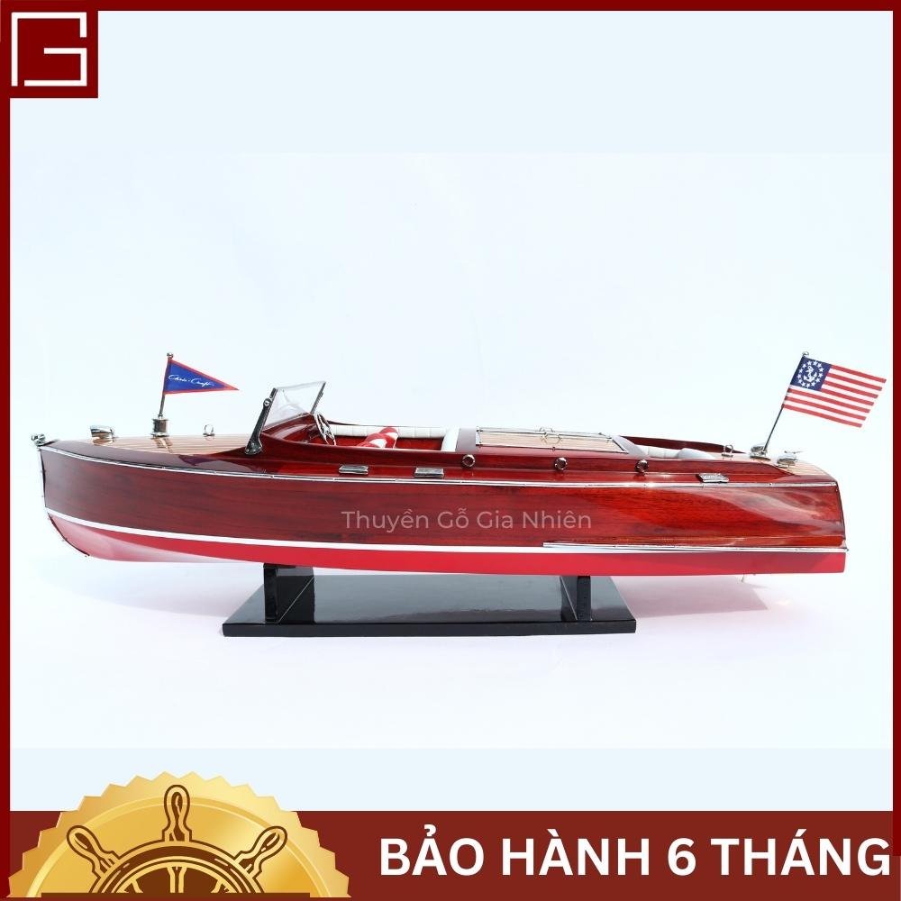 Mô Hình Thuyền Gỗ Phong Thủy Dạng Thuyền Đua Tốc Độ CHRIS CRAFT RUNABOUT Chính Hãng Hàng Xuất Khẩu Chất Lượng Cao