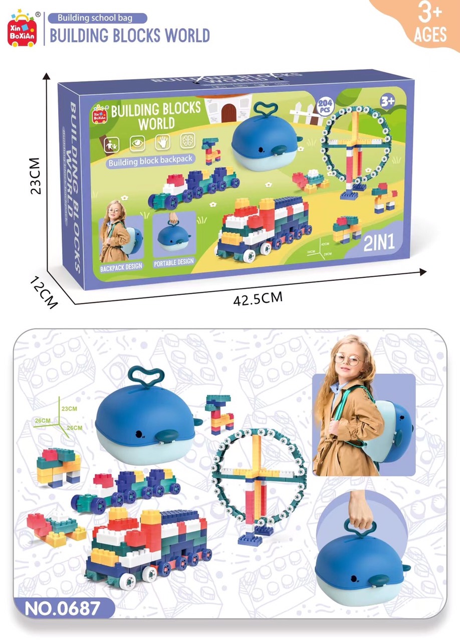 Lắp ráp hộp đồ chơi xếp hình 520 209 chi tiết cho bé trai bé gái lắp ráp tăng trí thông minh