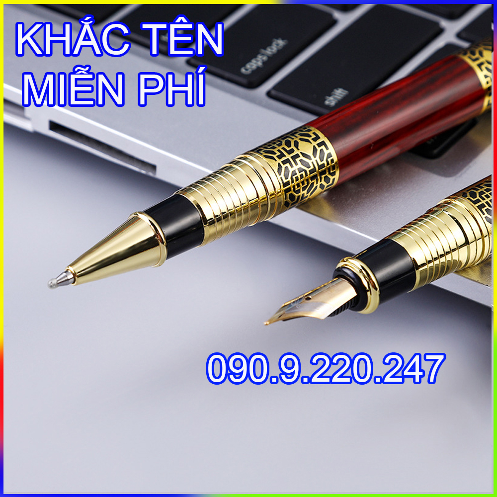 (Gift) Bút ký khắc tên cao cấp Doanh nhân, mực ịn đều ở mọi góc nghiêng