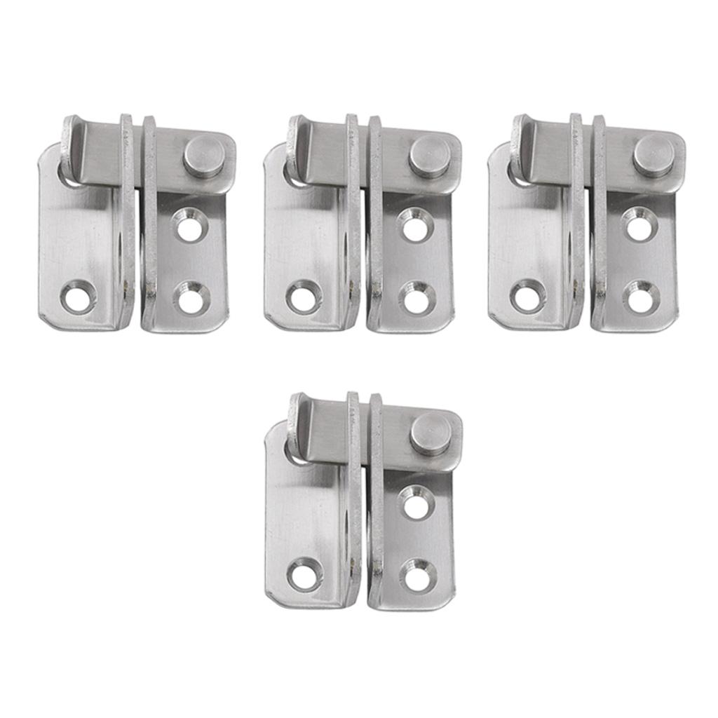 4x Stainless Steel Hasp Cabinet Door Latch Security Lock Hardware Right open