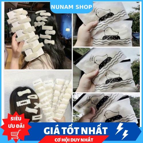 Túi 20 kẹp tóc ngọc trai nhân tạo nhiều mẫu xinh xắn cute Nunam Shop