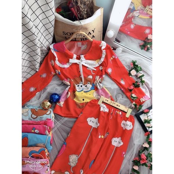 ️FREE SHIP️Đồ bộ tiểu thư tay dài, Đồ bộ tay dài mặc nhà