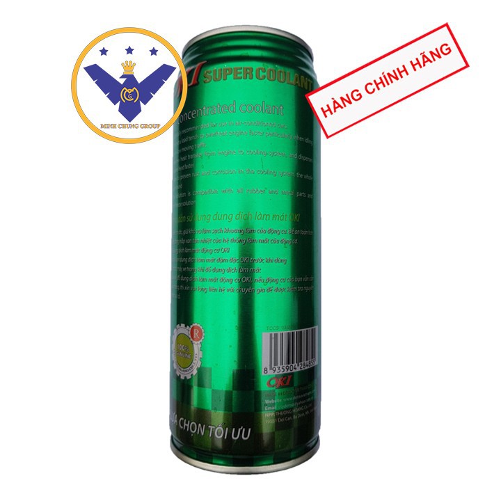 COMBO 6 lon nước làm mát xe ô tô, xe máy màu xanh 'OKI Super Coolant 500ml