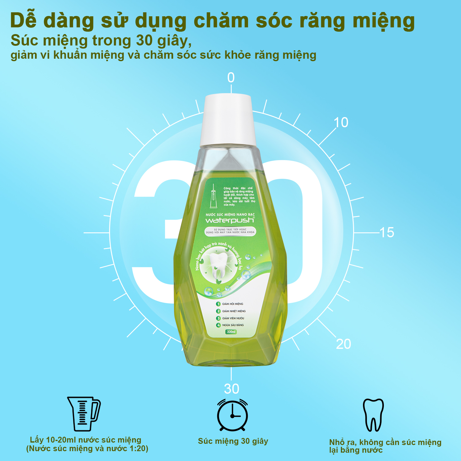 Combo sản phẩm chăm sóc vệ sinh răng miệng WaterPush