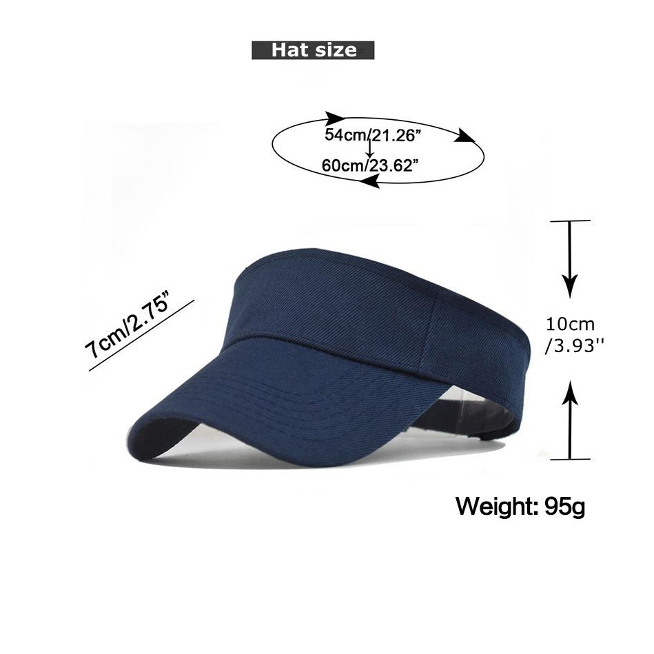 Đàn ông phụ nữ điều chỉnh mũ quần vợt thể thao chiếc mũ cổ điển Sun Sports Visor Mũ chạy mũ quần vợt Mũ thể thao ngoài trời Color: 8