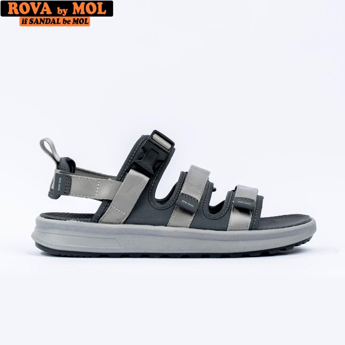 Sandal nam 3 quai ngang vải dù hiệu Rova RV3408G2