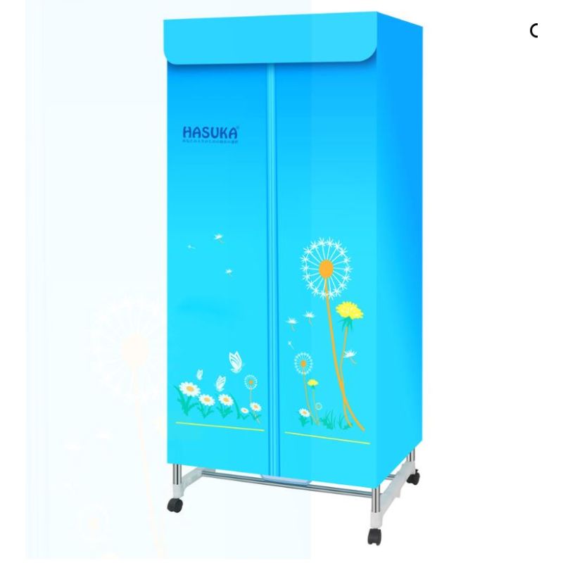 Tủ, Máy  Sấy Quần Áo 2 Tầng, Máy Sưởi Phòng Mùa Đông, Công suất 1200W, Inox304, Vải Chịu Nhiệt, Hasuka HSK 115 - Hàng Chính Hãng