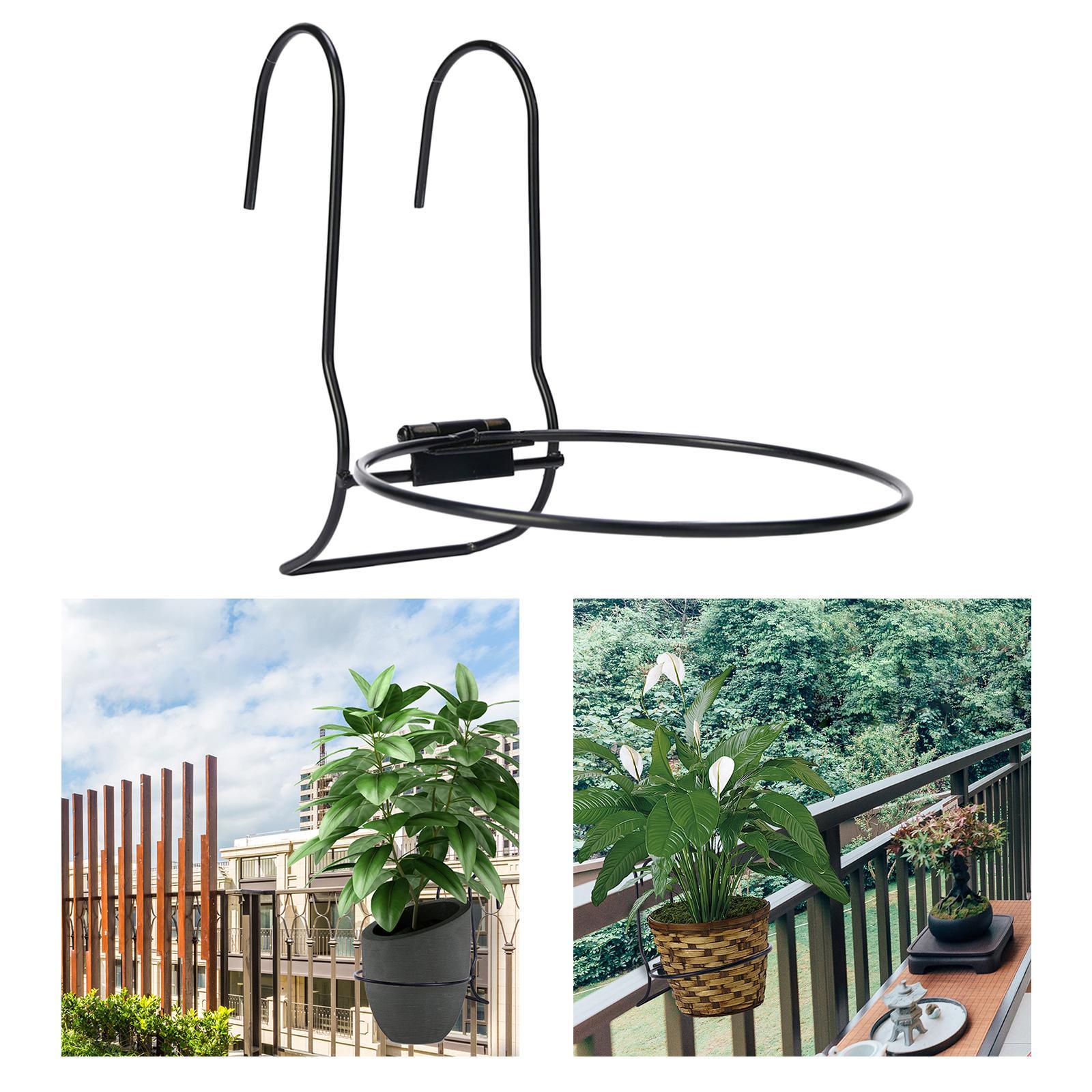 Iron Plants Pot Holder Round Iron Hooks Hanger Porch Indoor Outdoor