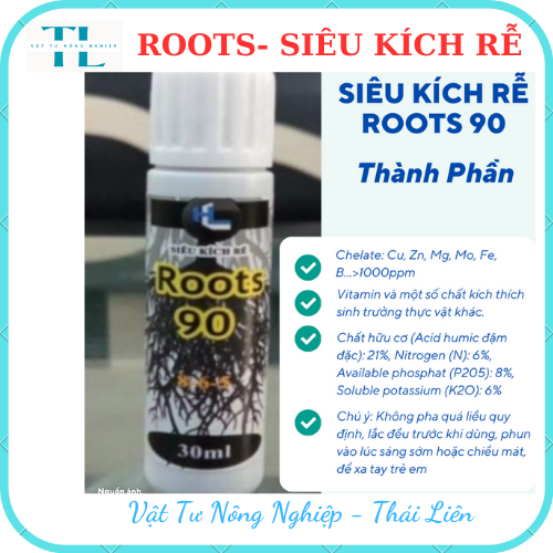 Kích Rễ Roots 90 Plus, thuốc kích rễ cây ( Kích rễ nhanh gấp 3-5 lần)