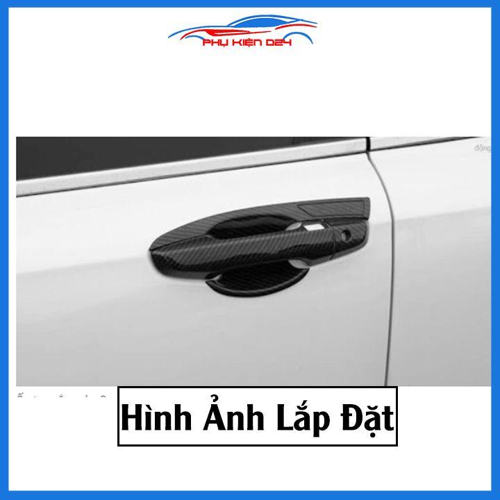 Ốp tay hõm Fadil 2019-2020-2021-2022 vân carbon, mạ crom chống trầy bảo vệ cửa xe ô tô