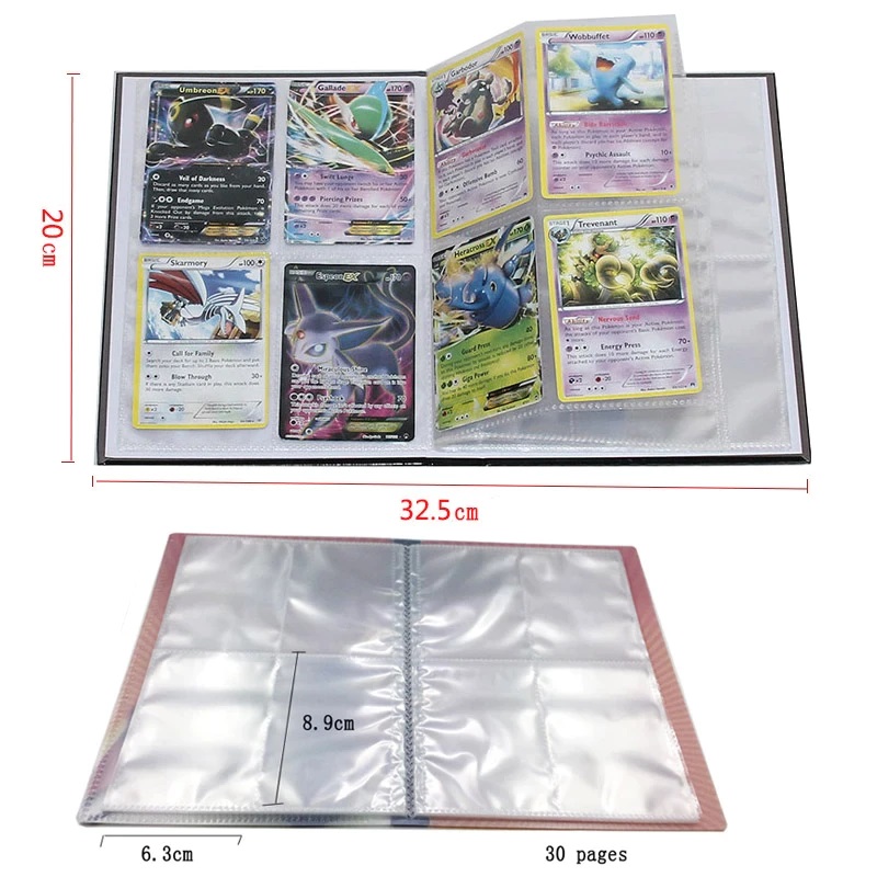 Sổ đựng thẻ Pokemon chứa 240 card bìa hình Charizard khủng long lửa Vmax Shiny 1492 33