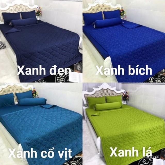 Bô drap ga thun lạnh trơn chất thun Hàn Quốc đẹp, mát