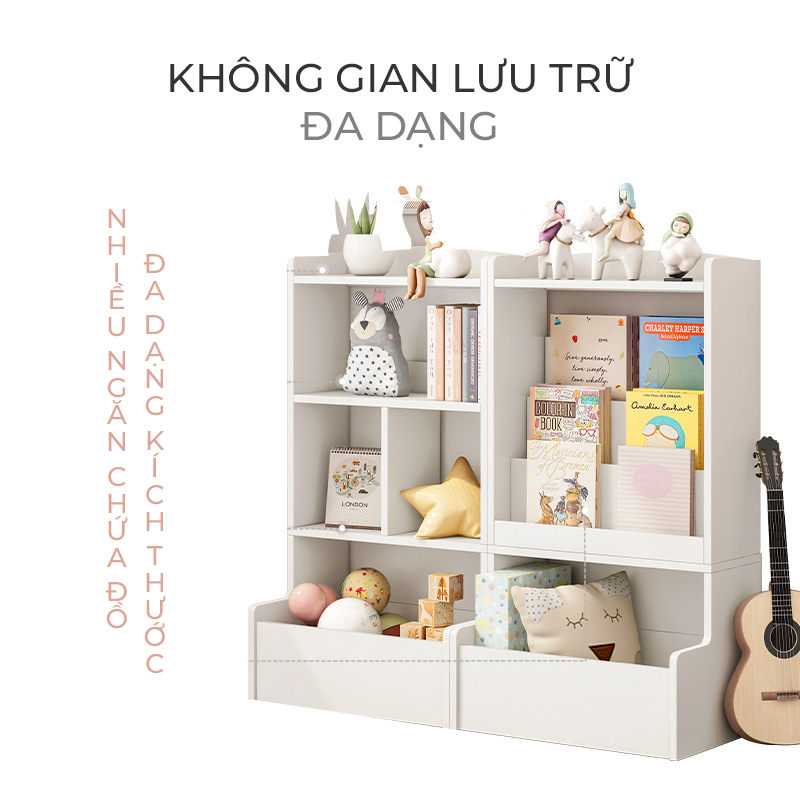 Kệ sách cho bé Chil Shelf màu trắng Tâm House K134