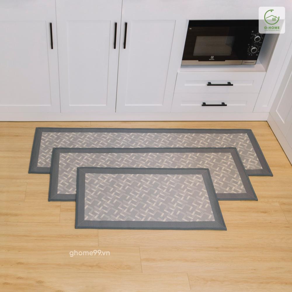 Thảm lau chân nhà bếp cao cấp Ghome, thảm bếp sợi dệt 3D 3 lớp chống trơn trượt thấm hút nước tốt TB21M2