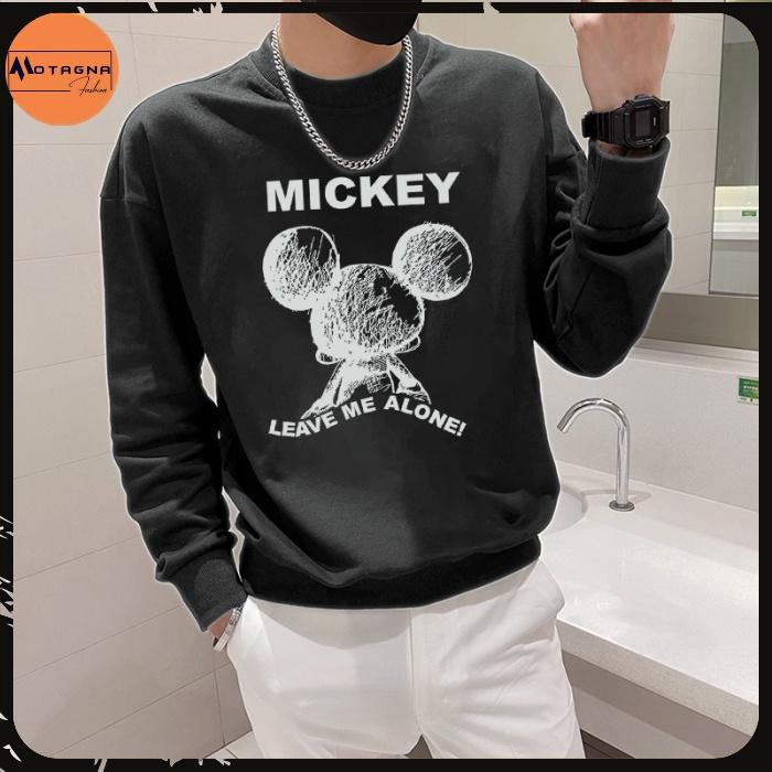 Áo nỉ dài tay nam, Áo sweater nam chất đẹp mịn hot trend in ngực MCKEY mã NZ639