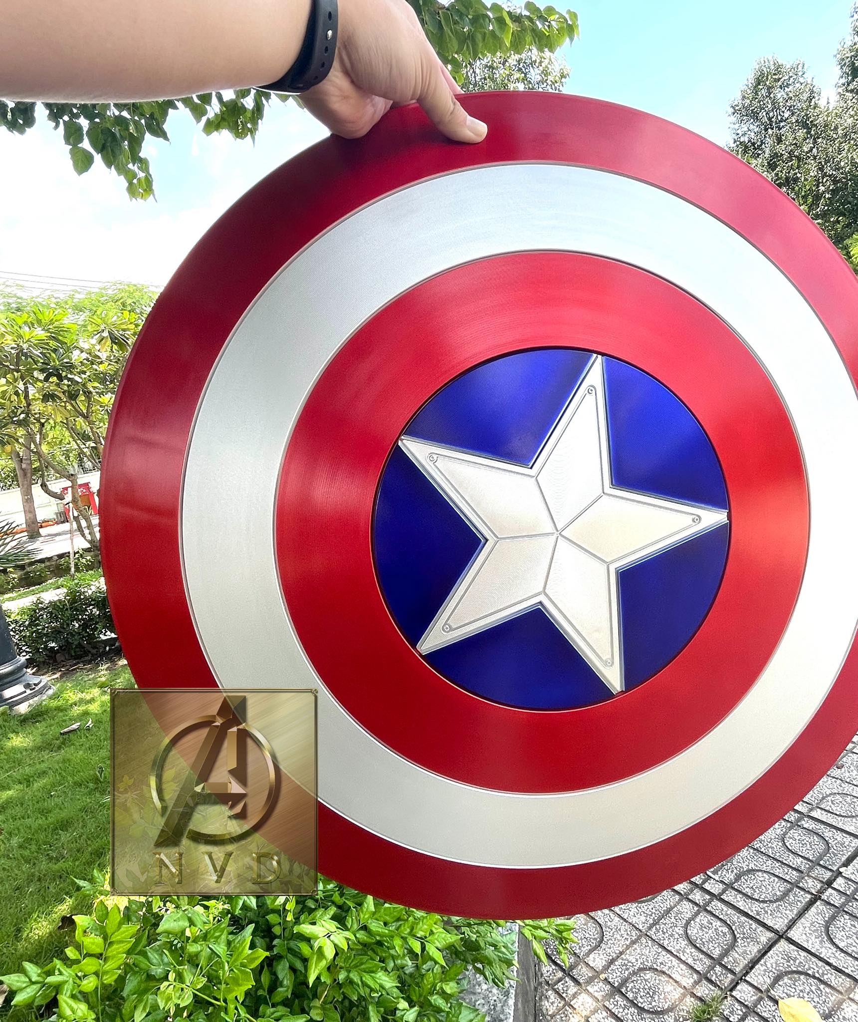 Khiên Captain America kim loại size 1:1 loại xịn cực đẹp