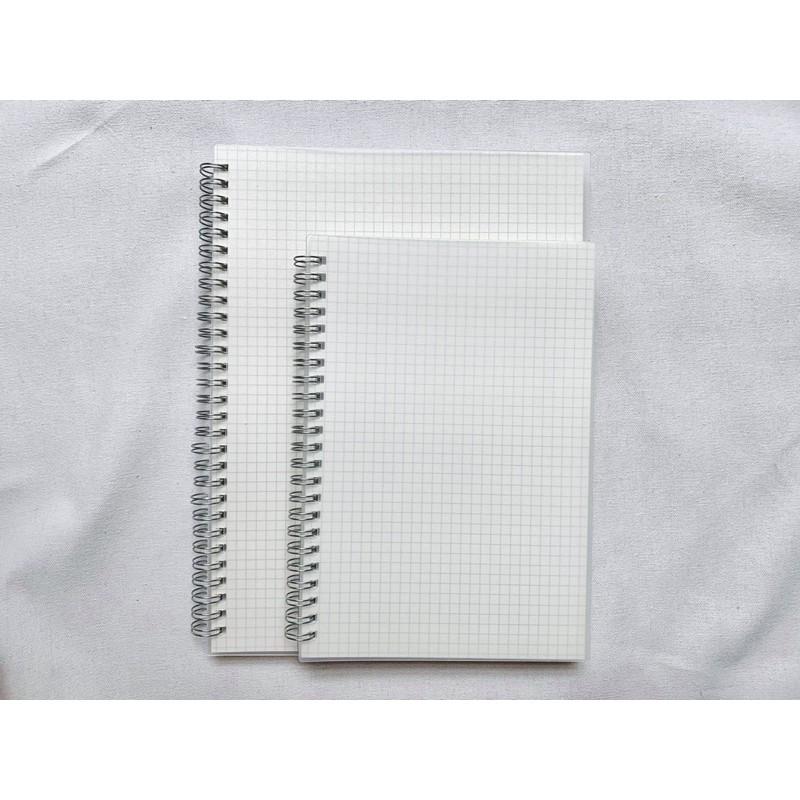 Grid Notebook - Sổ Ô Vuông - sổ kẻ ô grid - Sổ gáy xoắn bìa nhựa Basic Notebook