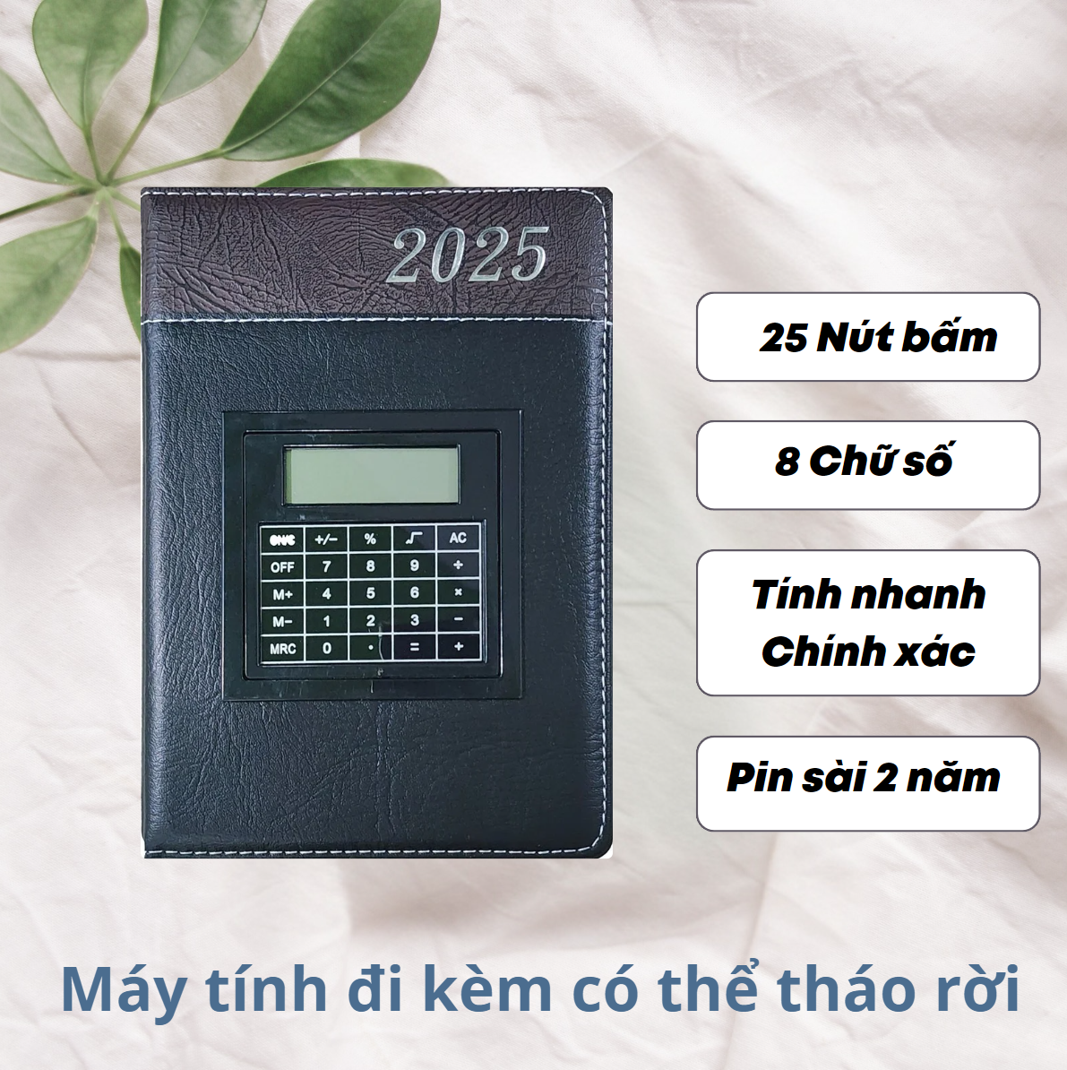 [SỔ TAY DA KÈM MÁY TÍNH] Sổ Da Doanh Nhân Cao Cấp Kèm Máy Tính Dành Riêng Để Lập Kế Hoạch Cho Năm 2025