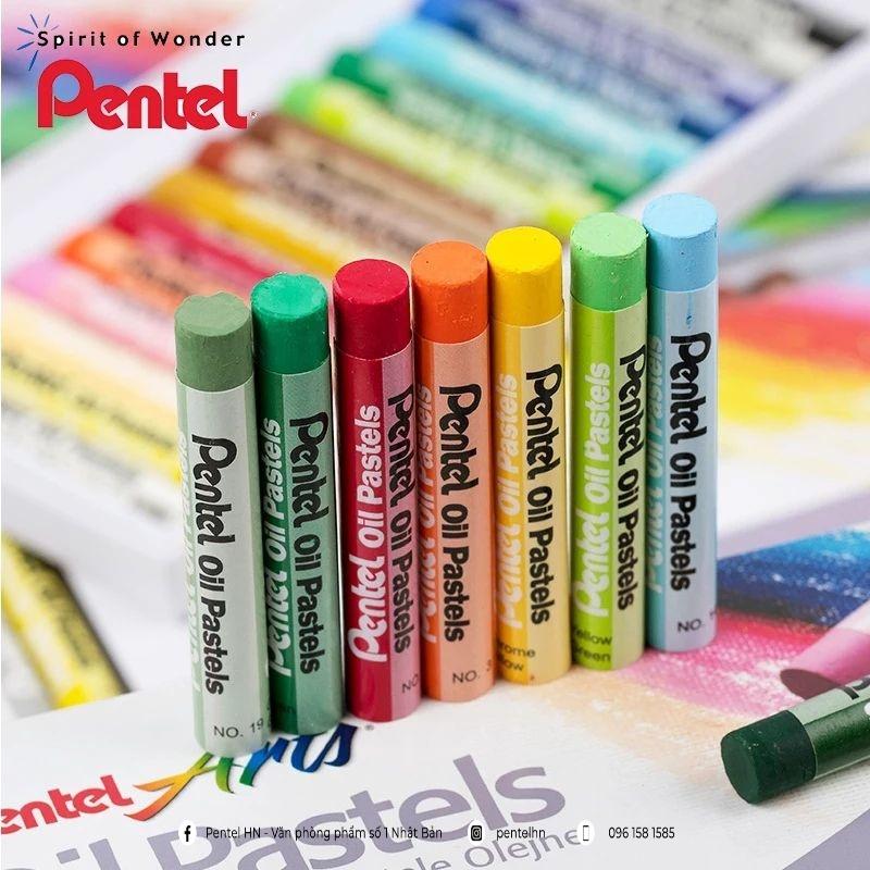 Phấn/ Sáp Dầu Pentel  Oil  Pastel PHN - 50 màu  | Màu Sắc Pastel Tươi Sáng Phong Phú | An Toàn Cho Sức Khỏe Người Dùng |