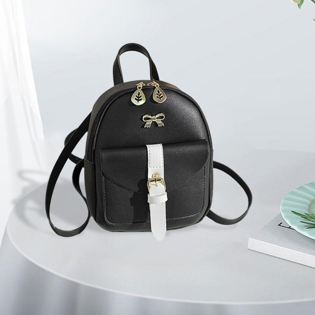 Girl   Leather Small Travel Shoulder Rucksack  Bag