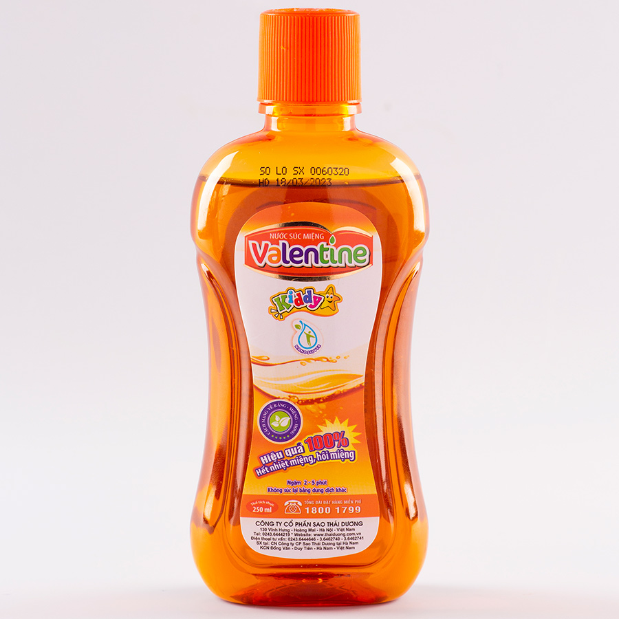 Nước Súc Miệng Valentine Kiddy (250ml)