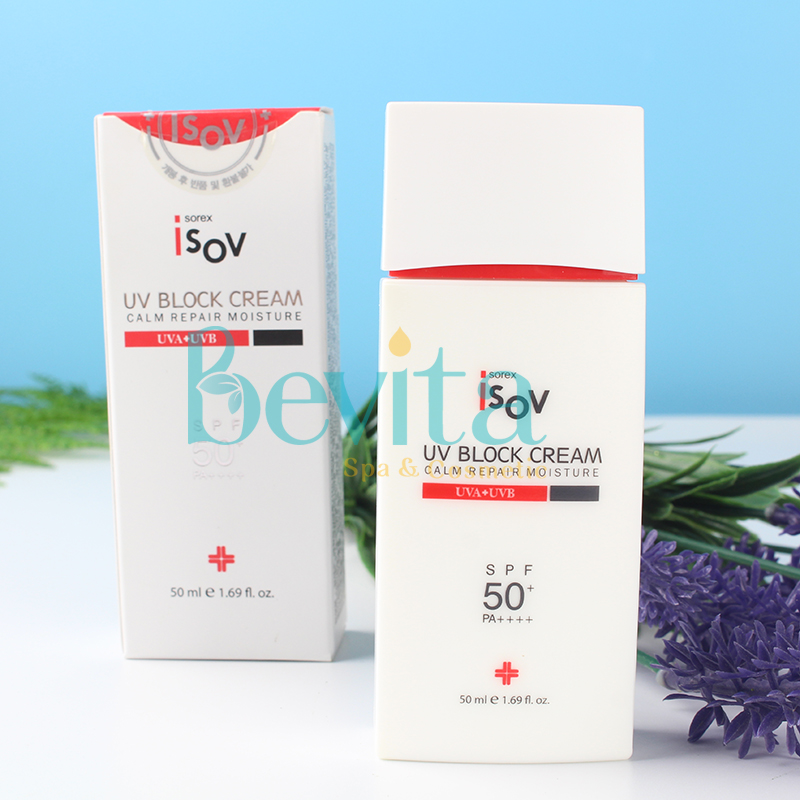 Kem chống nắng vật lý nâng tông da không bết dính Isov UV Block 50ml