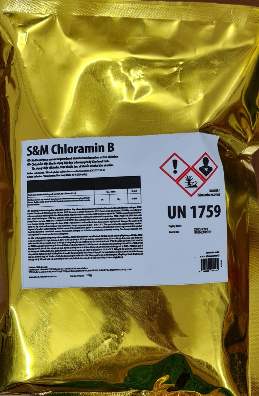 Bột Khử Khuẩn Sát Trùng CLORAMIN B Tiệp Khắc - 1kg