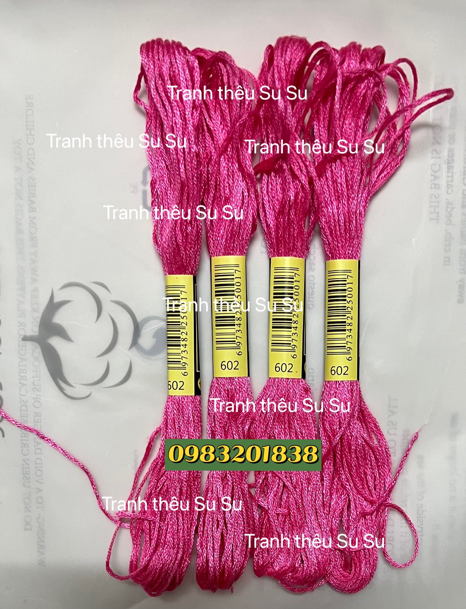 Chỉ cotton thêu tranh chữ thập mã DMC, các mã chỉ thêu từ 600 đến 699