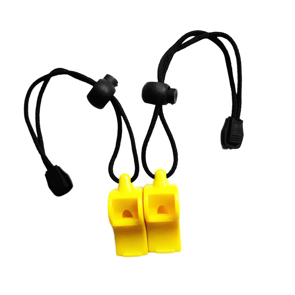 2 Pieces Safety Loud Whistle Survival Camping Hiking Sports Diving Rescue Emergency Outdoor Survival Gear Tool - Choice of Color
