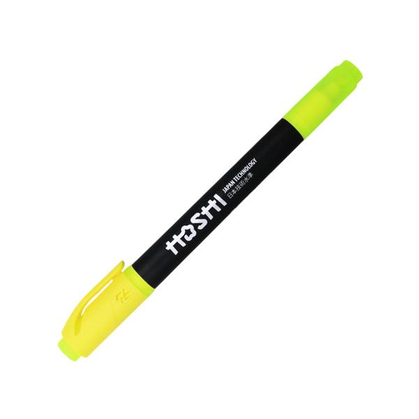 Bút Dạ Quang Hoshi 2 Đầu - Thiên Long HL-018/HS - Màu Vàng