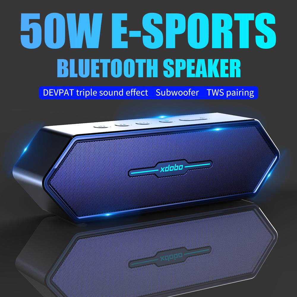 XDOBO Niết Bàn 50W Loa Bluetooth Công Suất Game TWS 3D Stereo Loa Siêu Trầm Loa Bluetooth Rạp Hát Tại Nhà Âm Thanh Không Dây Cột Color: Two colors