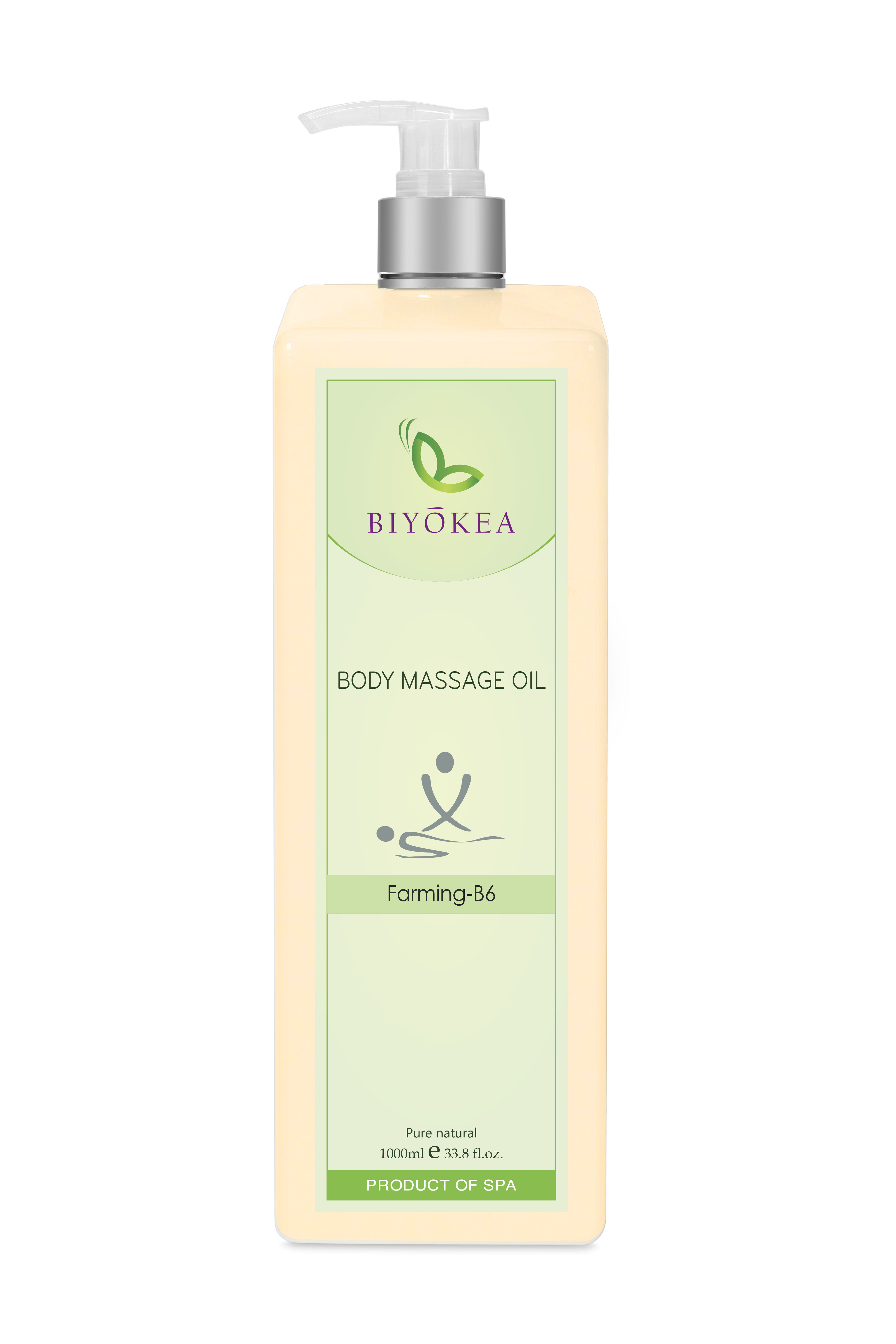 Dầu Massage Body Biyokea - Farming B6 (Làm nóng) - 1000ml