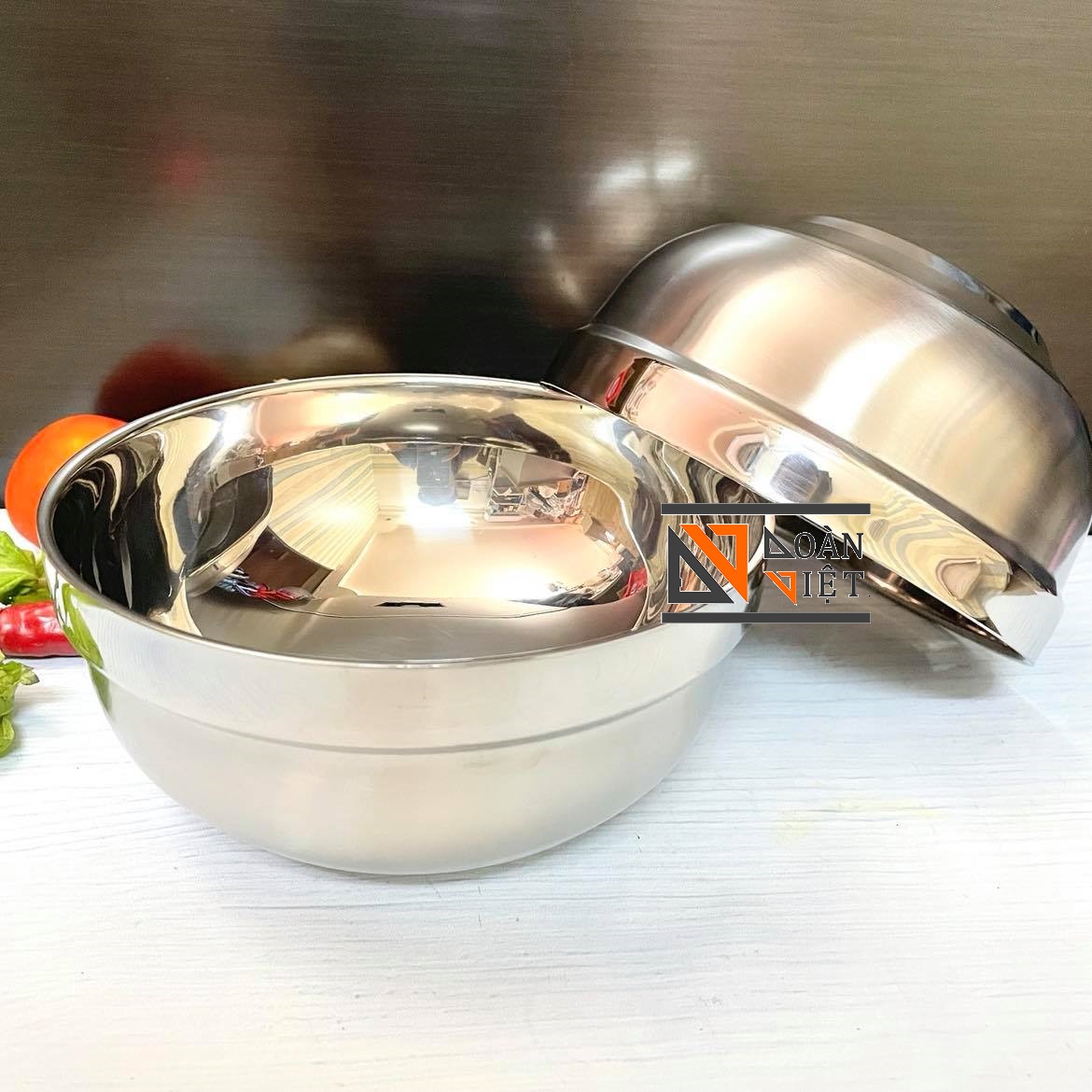 TÔ CHÉN INOX 2 Lớp CÁCH NHIỆT CAO CẤP - Combo 2 TÔ ( 2 Chén) - Sản phẩm gồm nhiều Size với đường kính Size 12, 14,16,18, 20cm