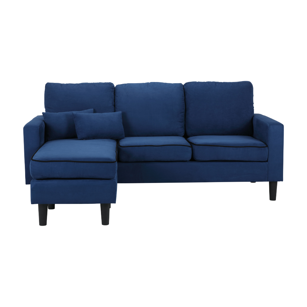 Sofa Góc L LUTHER Màu Xanh Dương Đậm Index Living Mall