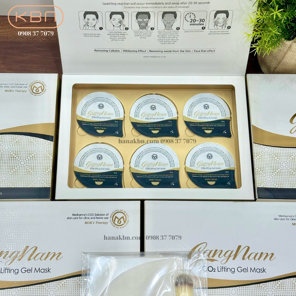 Bộ 6 Hộp Mặt Nạ Nâng Cơ Thải Độc GANGNAM CO2 - Dạng Gel - Săn Chắc, Dưỡng Ẩm, Sáng Da