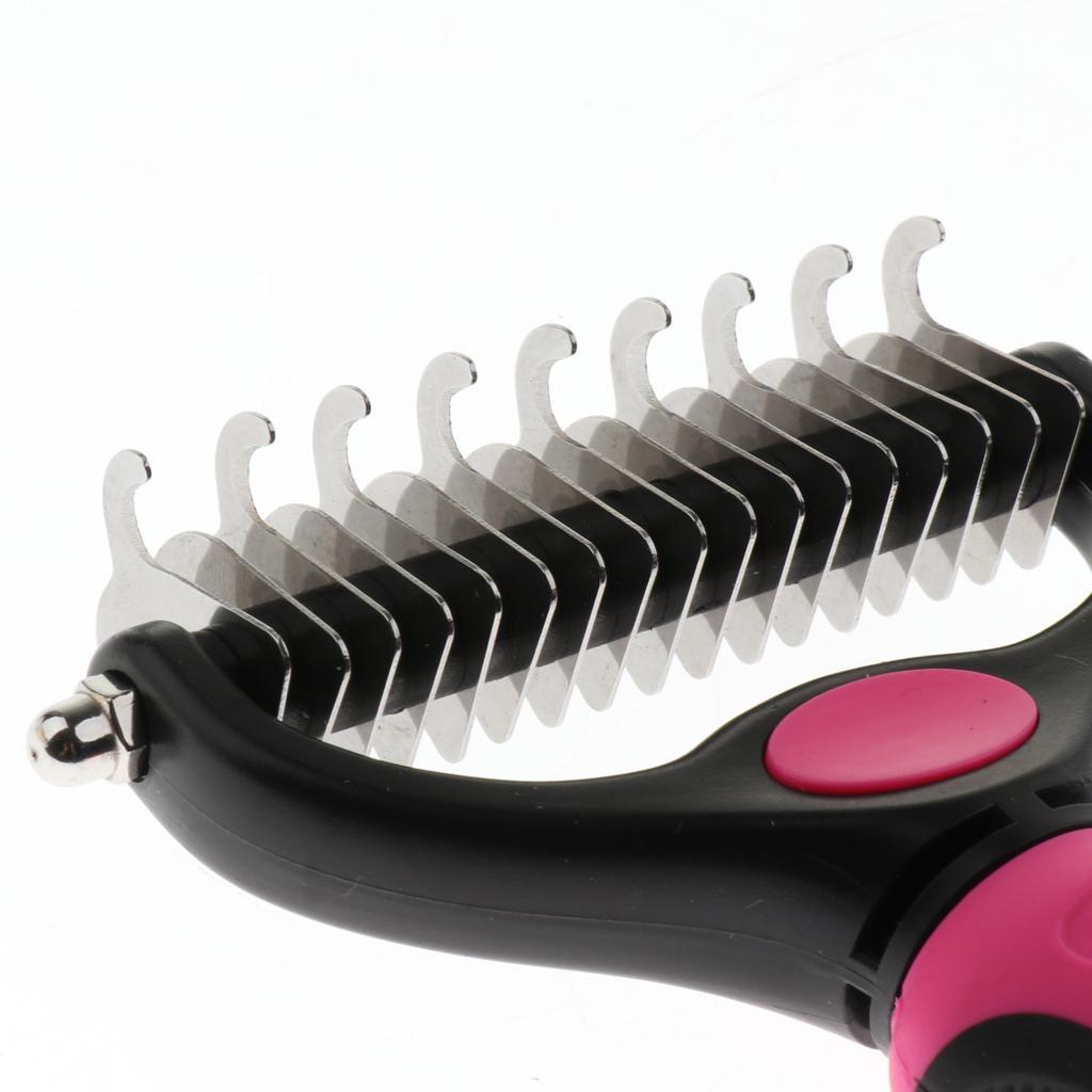 Plastic Hair Detangling Comb Remove Grooming Rake Brush for Pet Dog Cat