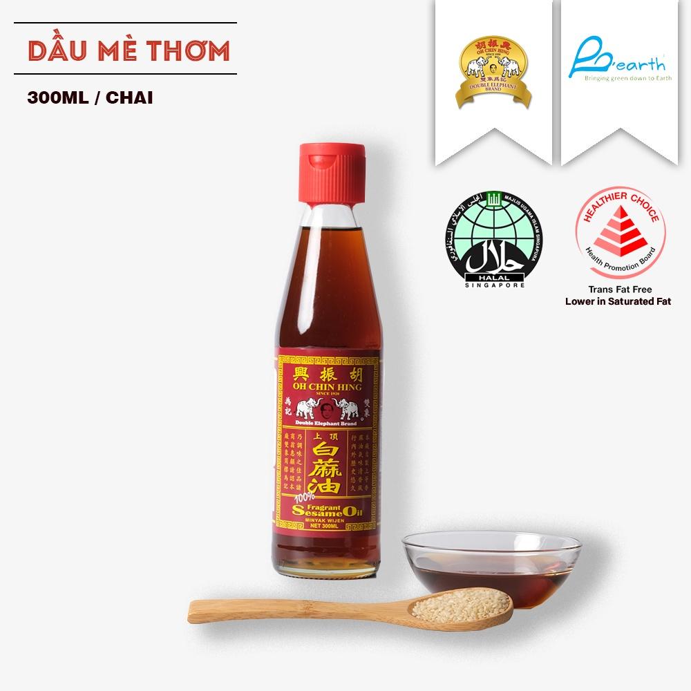 DẦU MÈ THƠM THƯƠNG HIỆU DOUBLE ELEPHANT - DOUBLE ELEPHANT BRAND FRAGRANT SESAME OIL - 300ml - 24 chai x 300ml