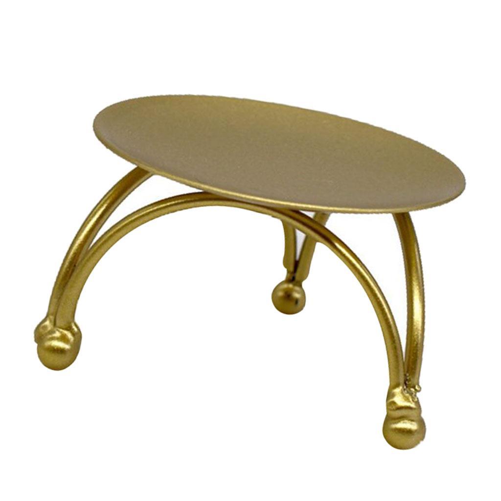 7-40pack Gold Plate Candle Holder Decorative Iron Pillar Candle Plate Pedestal