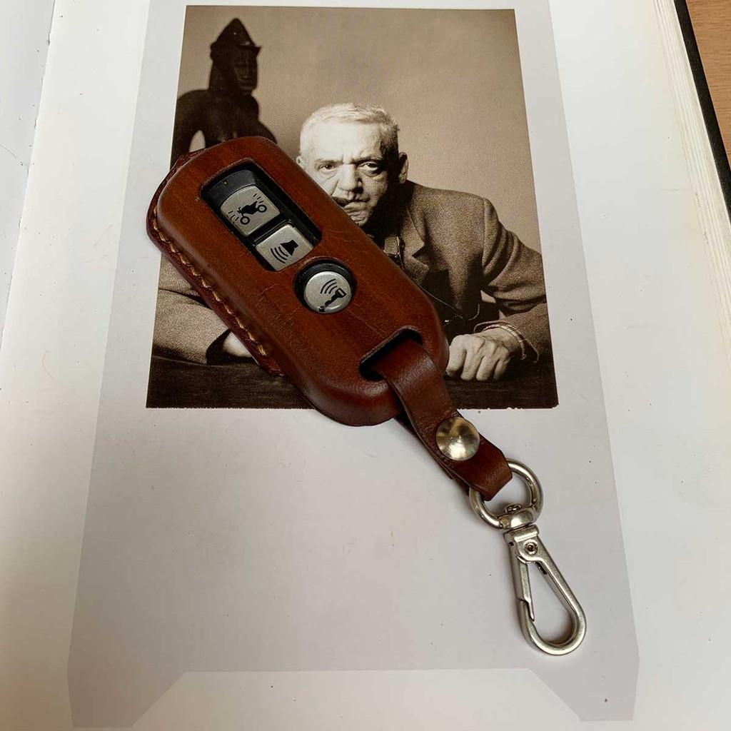 BAO DA DÀNH CHO SMARTKEY XE SH - BAO DA HANDMADE MÀU NÂU CAO CẤP