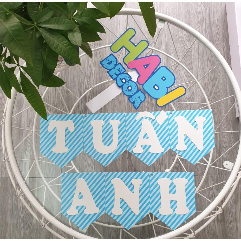 Dây Chữ Ghép Tên Trang Trí Sinh Nhật, Happy Birthday, Thôi Nôi, Đầy Tháng Cho Bé Trai, Bé Gái
