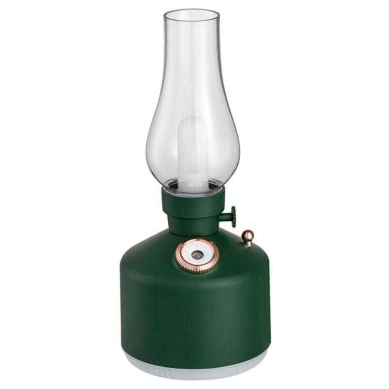 USB Có Thể Sạc Retro Đèn Máy Tạo Độ Ẩm Không Khí Có Đèn LED Ánh Sáng Khuếch Tán Hương Thơm Phun Sương Tạo Trang Trí Nhà