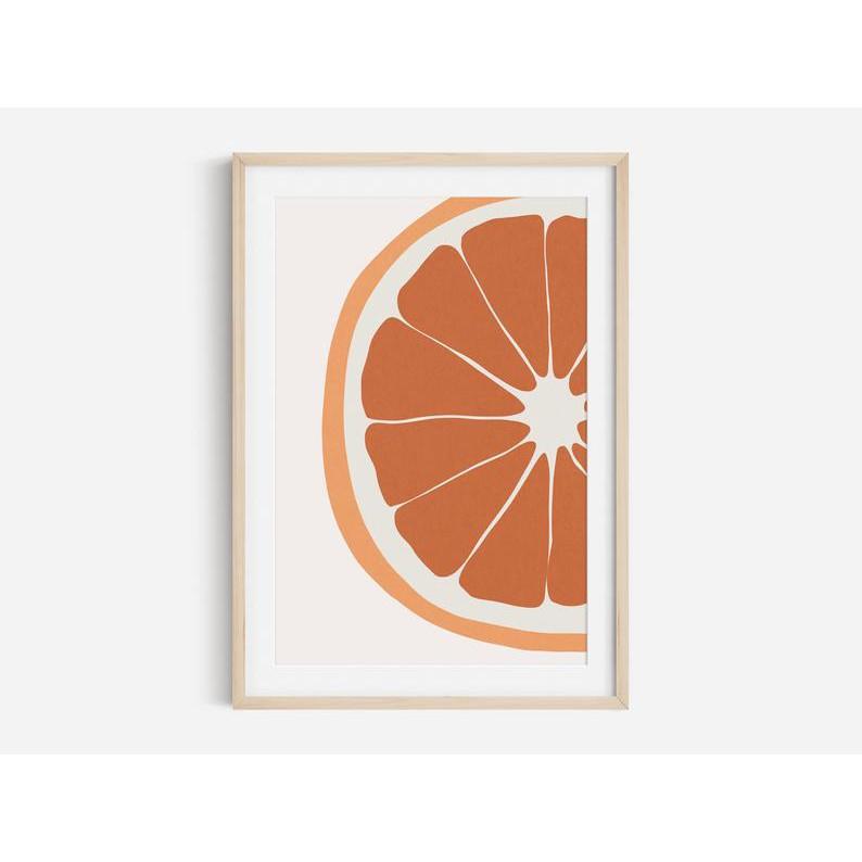 Tranh treo tường | Tranh nghệ thuật trừu tượng - Blood Orange Print, Orange Wall Art, Fruit Poster, Kitchen Wall Art