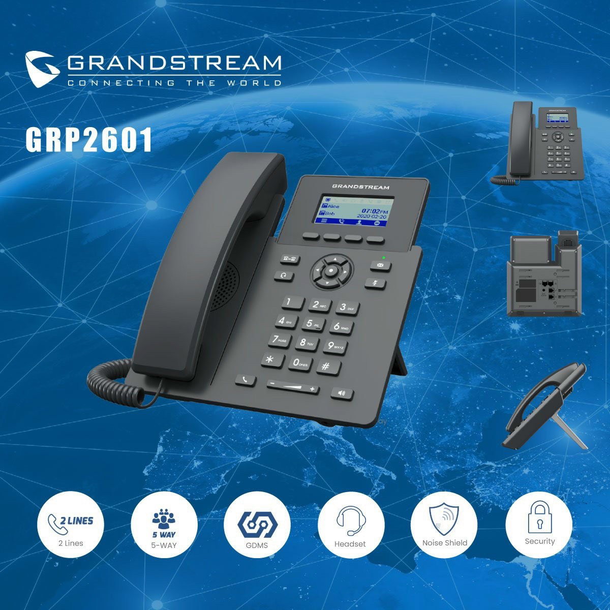 Hình ảnh Điện thoại IP Grandstream GRP 2601 hàng chính hãng