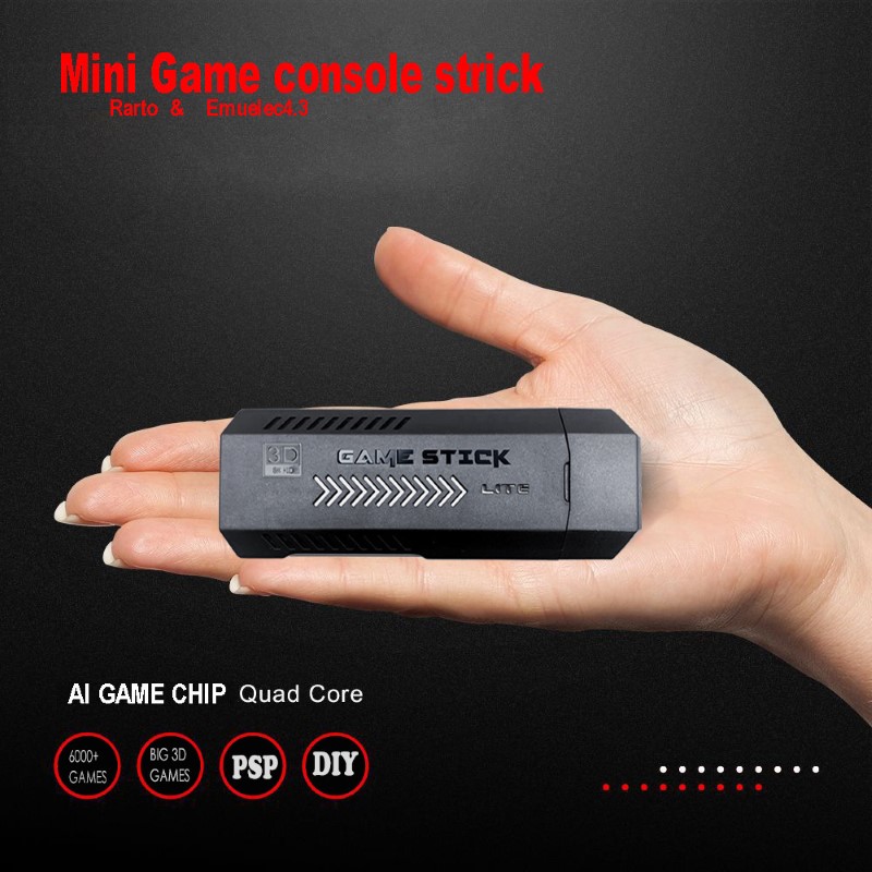 Bộ Máy Retro Gamestick X2 64G 2 tay cầm kết nối HDMI cho màn hình Tivi máy chiếu hàng nhập khẩu